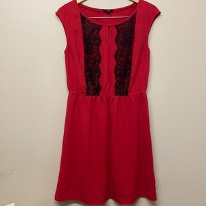 Jacob red sleeveless dress with laced
